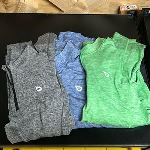 Bundle of three men’s M Baleaf athleisure pullovers
